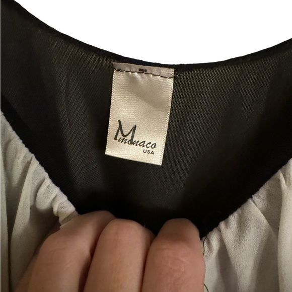 NWT body suit size L  black and white sheer - Picture 3 of 7